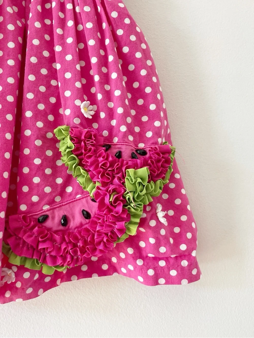 Vintage Bonnie Jean Smocked Watermelon Dress | 2T